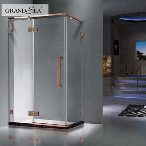 Porte de douche en verre pliable, 3 panneaux, - Product Image 1