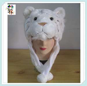 Qualität Plüsch Winter warme flauschige Kapuze Ohren schützer Katze Kinder Tier Hüte mit Pfoten HPC-2094 - Product Image 2