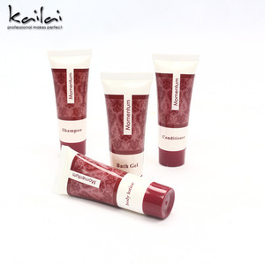 Gel de bain pour cheveux jetables 5 étoiles, taille personnalisée, 60 ml, bouteille, look d'hôtel, shampooing, Lotion pour le corps - Product Image 3
