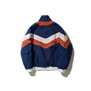 Oem Tùy Chỉnh Thời Trang Phố Mens Lớn Cổ Điển Áo Thun Zip up Nylon Áo Khoác Chất Lượng Cao Retro Giá Rẻ Áo Gió Áo Khoác - Product Image 2