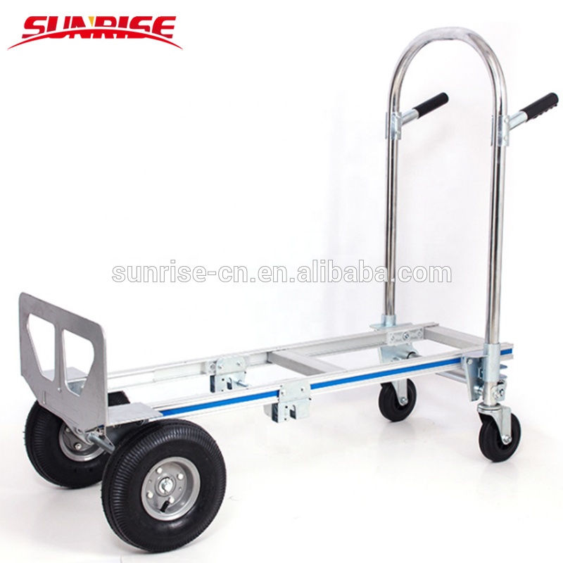 GZT200A Multipurpose Hand Cart Four Wheels 200kg Aluminum Foldable Hand Trolley
