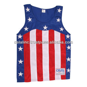 Gilet de boxe drapeau américain, vente en gros, Design personnalisé, maillot de combat, anneau de combat, gilet de combat professionnel - Product Image 1