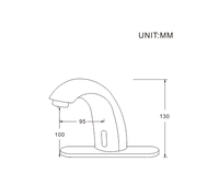 Haijun cUPC Robinet de salle de bain à capteur sans contact Robinet d'eau infrarouge mains libres Robinets de lavabo inductifs Robinet d'évier à mouvement automatique