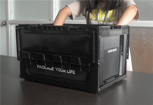 Vận Chuyển Rau Tái Chế Đen Dễ Dàng Gấp Nhựa Chơi Thẻ Bin Hộp Lưu Trữ - Product Image 3