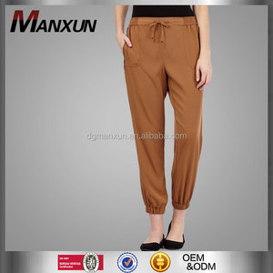Últimas muchachas de las señoras ropa <span class=keywords><strong>formal</strong></span> elegante tencel bronceado pantalones ocasionales para las mujeres - Product Image 1