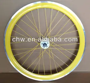 700C 50毫米铝合金自行车Fixie车轮组