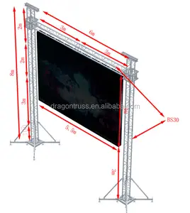 Dragonstage yüksek kaliteli aydınlatma gentry truss LED ekran gentry truss