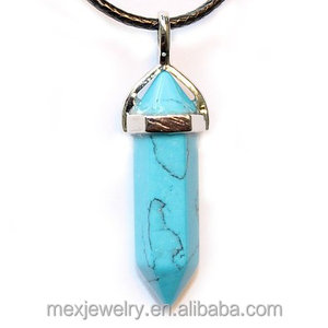Collier pendentif en cristal de quartz naturel noir, prisme hexagonal, point de guérison, avec chaîne en cuir noir - Product Image 6