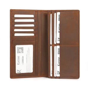 Wb121 Natural Crazy Horse Leather Bifold Men <strong>Long</strong> <strong>Wallet</strong> - Product Image 2