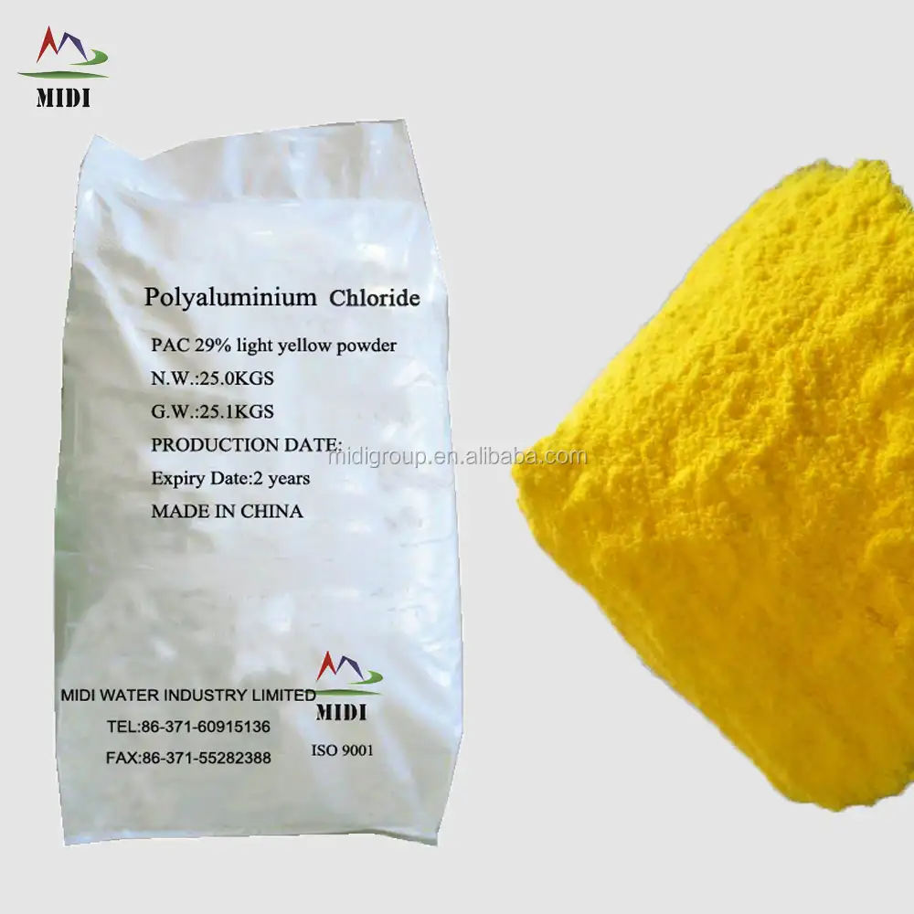 Polyaluminium Chloride PAC 28% Bột Màu Trắng, Vàng