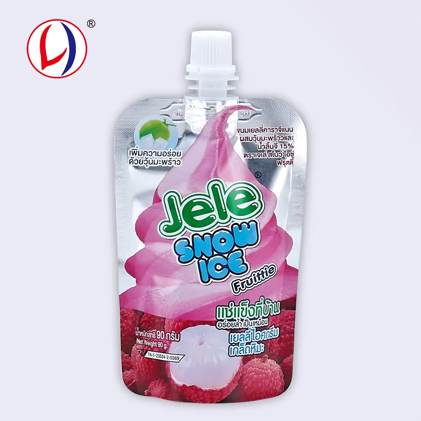 Manufacturer China Plastic Drink Packaging Standing Bottle Shaped Pouch With Spout