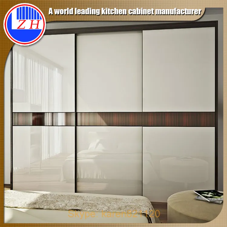 personalizzato melamina mobili camera da letto con specchio 3 porte in legno armadio camera da letto in legno moderno