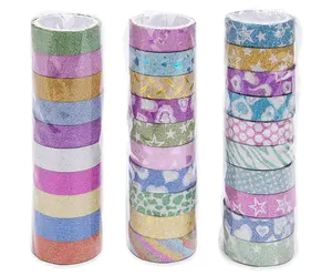 Kawaii Christmas Grid Line Skinny Washi Tape Glitter Custom Printed Washi  Tape Rolls, Custom Printed Washi Tape, Glitter Washi Tape, Adhesive Paper  Film - Buy China Wholesale Washi Tape Rolls $0.09