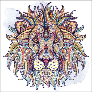 <span class=keywords><strong>Peinture</strong></span> sur toile moderne faite à la main et peinte à la main, 50x50cm, tête <span class=keywords><strong>de</strong></span> <span class=keywords><strong>lion</strong></span> <span class=keywords><strong>de</strong></span> forme spéciale, avec diamants et strass, écologique pour la maison - Product Image 1