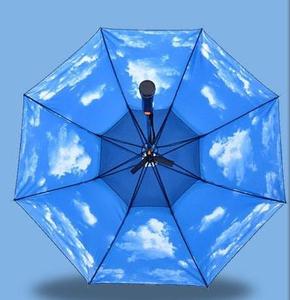 Parasol ventilateur rafraîchissant avec système de pulvérisation de brume d'eau, tissu en nylon durable, parasol droit Fanbrella pour les journées d'été - Product Image 2