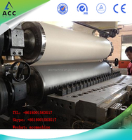 Hoja de PVC/película tres rollos calandrias y laminadores extrusora de línea de producción de máquina de fabricación de