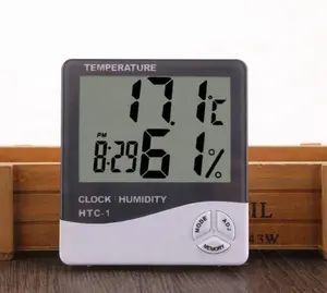 HTC-1 electrónico de temperatura y humedad medidor interior higrómetro pantalla grande alarma reloj higrómetro HTC-1 - Product Image 3