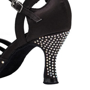 Mode satin + strass L164 Talon 7.5cm <span class=keywords><strong>salsa</strong></span> chaussures <span class=keywords><strong>femme</strong></span> chaussures de danse latine - Product Image 6