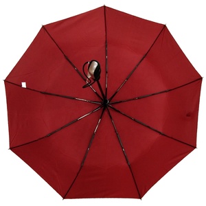 Màu đỏ tự động gấp ô tùy chỉnh ô với logo in sang trọng mạnh mẽ ô không thể phá vỡ khung với EVA trường hợp - Product Image 3