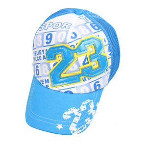 Leather badge LOGO children Cap 5 panel caps and hats trucker mesh personalized baseball Cap for <span class=keywords><strong>l</strong></span> - Product Image 4