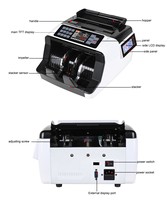 AL-7200 Facile Automatique Commerciale L'argent Numérique/Espèces/Compteur De Billets Comptage Précis Machine