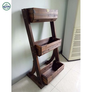 <span class=keywords><strong>Jardinera</strong></span> <span class=keywords><strong>Colgante</strong></span> de <span class=keywords><strong>Madera</strong></span> Carbonizada con Diseño Simple, Resistente al Agua, Ecológica, con Recubrimiento en Polvo para Escritorio - Product Image 5