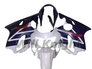 Kit Kerangka Motor ABS Sepeda Motor, Kit Fairing Bodi untuk Honda CBR 600 F4 1999 2000, Biru Injeksi Putih