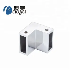 Hot sale glass door hinge tube sleeve stainless steel glass corner connector tube clamp joint