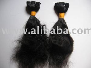 Cabello humano Remy libre de enredos y sin derramamiento. Tejido de cabello crudo indio Virgen de la mejor calidad de la India - Product Image 5