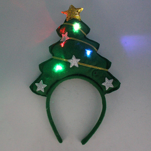 Sản phẩm mới 2025 giáng sinh trang trí ánh sáng lên cây giáng sinh Headband với LED ánh sáng - Product Image 2