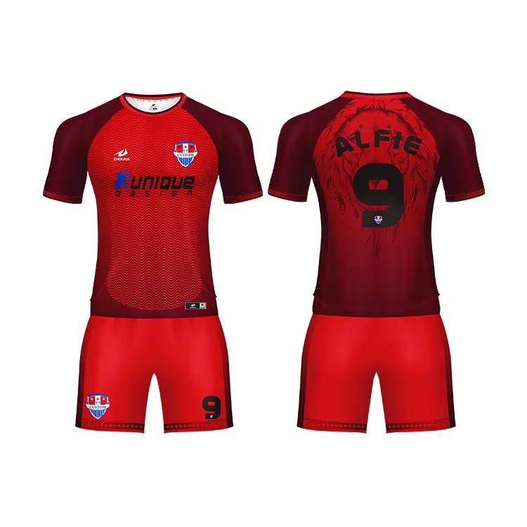 Waar Kan Ik Kopen Online Originele Voetbalshirts Pro Voetbal Kits De Beste Sporting Rode Voetbal Uniformen Sets Voor Verkoop