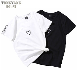 TONGYANG verano forma de corazón camiseta mujer hermosa primavera verano camisa moda camisa Cool Tops <span class=keywords><strong>camisetas</strong></span> Streetwear Casual - Product Image 1