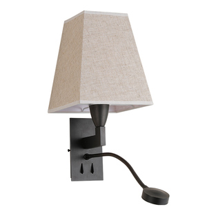 Lino tela lightshade eléctrica llevó la luz de pared para hotel - Product Image 2