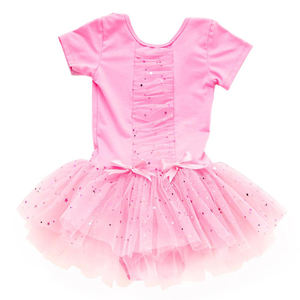Tutù da Balletto con Paillettes per Bambine, Body in Cotone Rosa a Maniche Corte per <span class=keywords><strong>Danza</strong></span> - Product Image 6