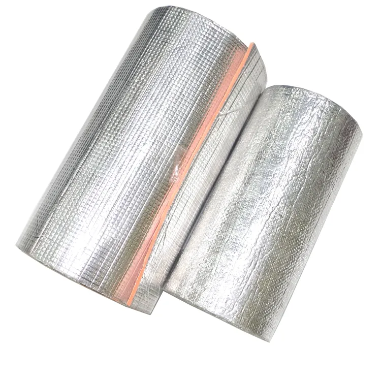 Foil aluminium EPE XPE busa insulasi lembaran perak Foil menghadapi isolasi tahan api atap hijau isolasi termal