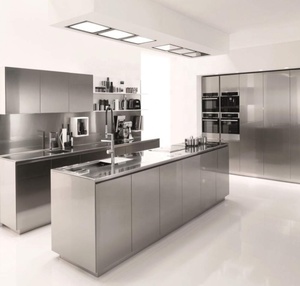 Vermonhouzz 모듈 맞춤형 레스토랑 알루미늄 주방 캐비닛 유리 제조 - Product Image 6