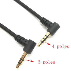 Câble de raccordement <span class=keywords><strong>TRS</strong></span> vers TRRS à angle droit de 3,5 mm pour casque avec contrôle du microphone - Product Image 3