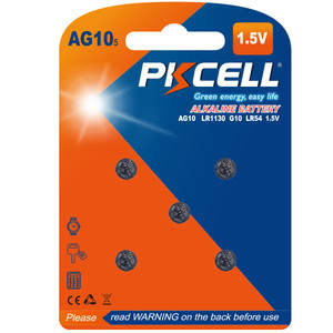 Alibaba Top Vendeur PKCELL 0% hg mercure livraison 1.5 V alcaline <span class=keywords><strong>pile</strong></span> bouton ag10 <span class=keywords><strong>lr1130</strong></span> l1130 lr54 - Product Image 1