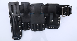Porte-outils d'échafaudage en cuir de vachette pleine fleur pour clé d'échafaudage, niveaux à bulle, ruban à mesurer, porte-marteau - Product Image 3