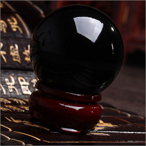 Natural Black Obsidian Sphere <strong>Large</strong> Crystal Ball Healing <strong>Stone</strong> - Product Image 3