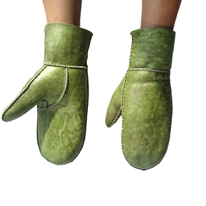 Gants d'hiver en peau de mouton espagnole mérinos à double face, couture à la main, nouvelle mode, soutien d'échantillon - Product Image 6