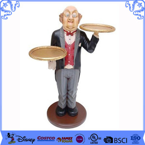 Hotsell Moda Hecha A Mano de <span class=keywords><strong>Dibujos</strong></span> Animados de Resina Estatuas Butler - Product Image 2