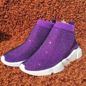 Custom Signore Scarpe <span class=keywords><strong>Calzino</strong></span> Diamanti Cristalli di Modo Delle Donne Scarpe Da Ginnastica - Product Image 6