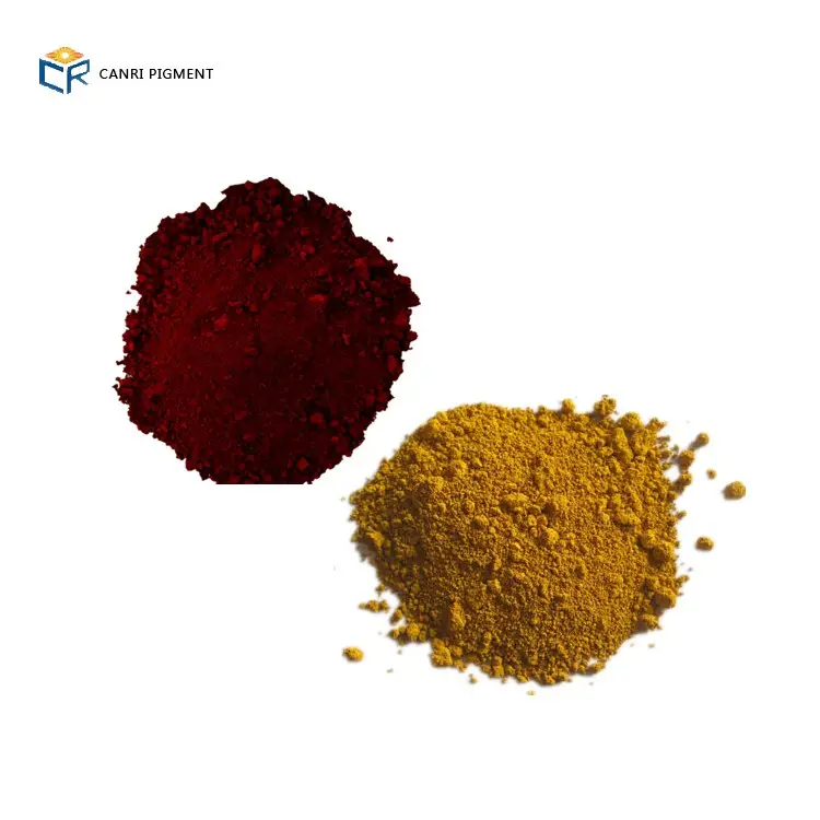 Precio bajo 96% rojo óxido de hierro y óxido de hierro amarillo 313 pigmentos para pintura/pavet Ile