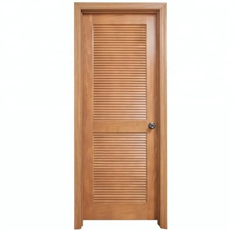 Prettywood casa de transição personalizada design interior de madeira sólida porta do louvor