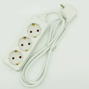 Best Selling 10A/250 V 3 Manieren Europese Power Strips Schuko Verlengsnoer zonder schakelaar