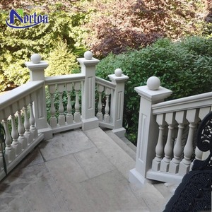 Giá Tốt Nhất Tinh Xảo Cửa Trước Sử Dụng Đá Balustrade Trắng Đá Cẩm Thạch Cầu Thang Lan Can Thiết Kế Cho Căn Hộ Nhà - Product Image 2