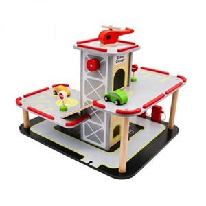 Wholesale <strong>Wooden</strong> <strong>Car</strong> Parking Lot City Station <strong>Wooden</strong> <strong>Garage</strong> Play Set - Product Image 5