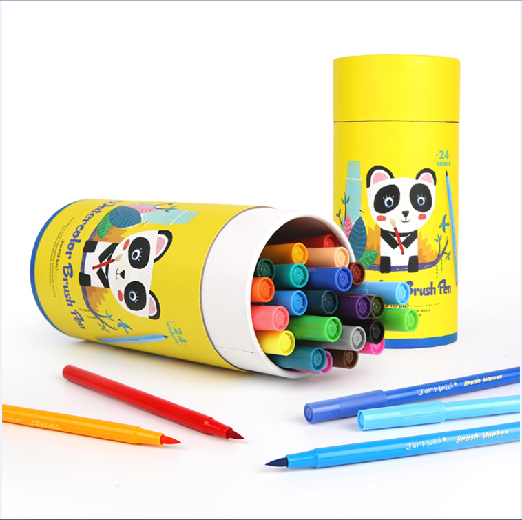 Акварельная кисть-24 цвета с нетоксичными высококачественными красящими ручками для детей и взрослых