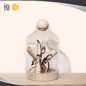 Handgemachte Glasterrarium Mit Holz Basis und Ball Deckel - Product Image 4